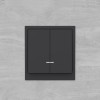 Выключатель 2-кл. KANT с подсветкой черн. уголь DKC 7012134