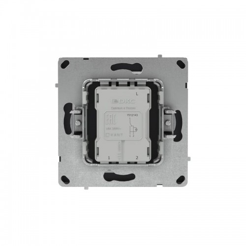 Переключатель 1-кл. KANT с подсветкой черн. уголь DKC 7012143