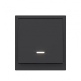 Переключатель 1-кл. KANT с подсветкой черн. уголь DKC 7012143