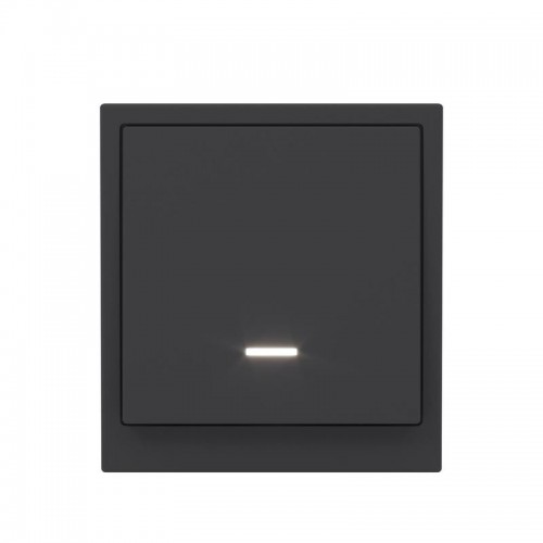 Переключатель 1-кл. KANT с подсветкой черн. уголь DKC 7012143