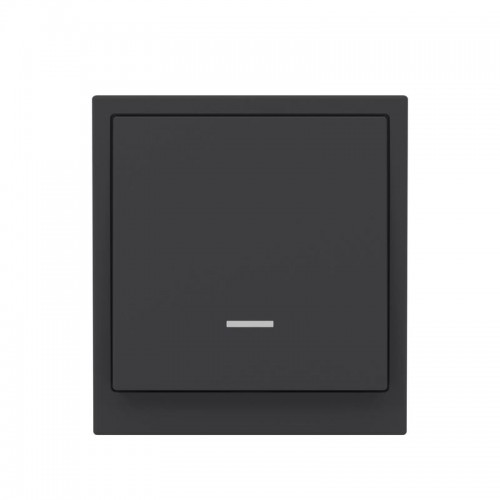 Переключатель 1-кл. KANT с подсветкой черн. уголь DKC 7012143