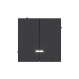 Переключатель 2-кл. KANT с подсветкой черн. уголь DKC 7012144