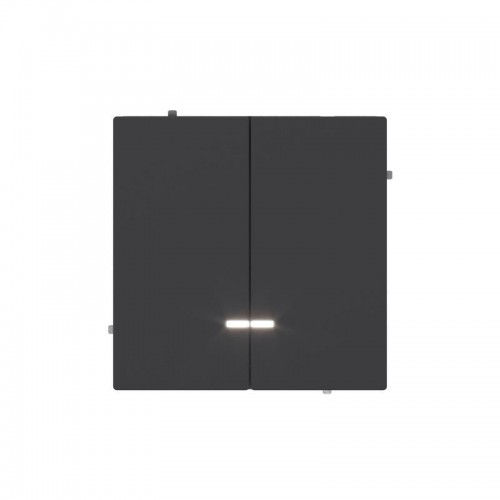 Переключатель 2-кл. KANT с подсветкой черн. уголь DKC 7012144