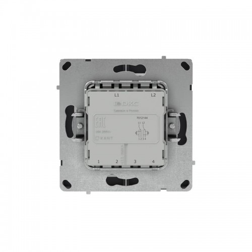 Переключатель 2-кл. KANT с подсветкой черн. уголь DKC 7012144