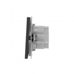 Переключатель 2-кл. KANT с подсветкой черн. уголь DKC 7012144