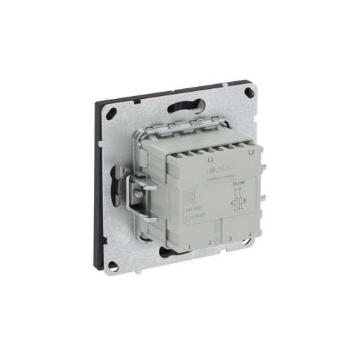 Переключатель 2-кл. KANT с подсветкой черн. уголь DKC 7012144