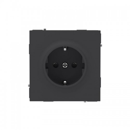 Розетка силовая KANT 2P+E защ. шторки черн. уголь DKC 7012003