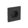 Розетка силовая KANT 2P+E защ. шторки черн. уголь DKC 7012003