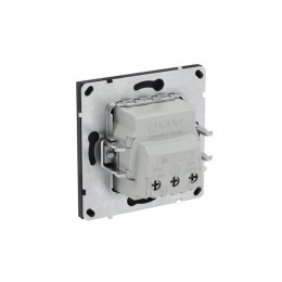 Розетка силовая KANT 2P+E защ. шторки черн. уголь DKC 7012003