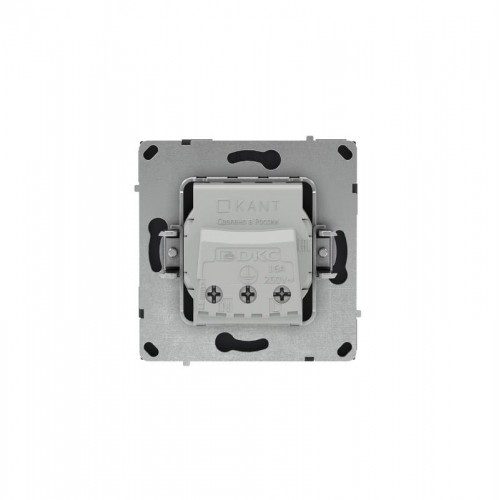 Розетка силовая KANT 2P+E защ. шторки черн. уголь DKC 7012003