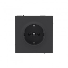 Розетка силовая KANT 2P+E без шторки черн. уголь DKC 7012033