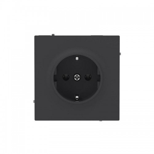 Розетка силовая KANT 2P+E без шторки черн. уголь DKC 7012033