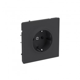 Розетка силовая KANT 2P+E без шторки черн. уголь DKC 7012033