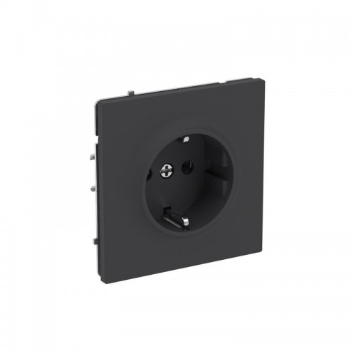 Розетка силовая KANT 2P+E без шторки черн. уголь DKC 7012033