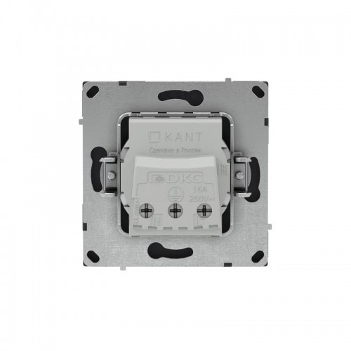Розетка силовая KANT 2P+E без шторки черн. уголь DKC 7012033