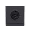 Розетка силовая KANT 2P+E без шторки черн. уголь DKC 7012033