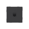 Розетка компьютерная 1-м KANT RJ45 кат.5E без шторки черн. уголь DKC 7012663