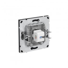 Розетка компьютерная 1-м KANT RJ45 кат.5E без шторки черн. уголь DKC 7012663