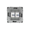 Розетка компьютерная 2-м KANT RJ45 кат.5E без шторки черн. уголь DKC 7012664