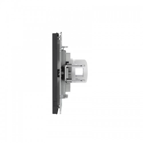 Розетка компьютерная 2-м KANT RJ45 кат.5E без шторки черн. уголь DKC 7012664