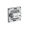 Розетка компьютерная 2-м KANT RJ45 кат.5E без шторки черн. уголь DKC 7012664