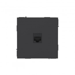 Розетка компьютерная 1-м KANT RJ45 кат.6A без шторки черн. уголь DKC 7012673