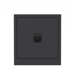 Розетка компьютерная 1-м KANT RJ45 кат.6A без шторки черн. уголь DKC 7012673