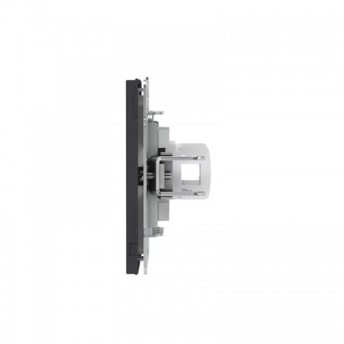 Розетка компьютерная 2-м KANT RJ45 кат.6A без шторки черн. уголь DKC 7012674