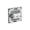 Розетка компьютерная 2-м KANT RJ45 кат.6A без шторки черн. уголь DKC 7012674