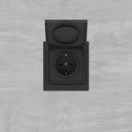 Рамка 1-м KANT IP44 черн. уголь DKC 7012942