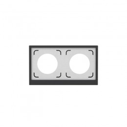 Рамка 2-м KANT IP44 черн. уголь DKC7012944