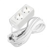 Удлинитель 2х5м с заземл. 16А IP20 3.5кВт ПВС 3х1 бел. DOMTOK 2387