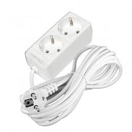 Удлинитель 2х7м с заземл. 16А IP20 3.5кВт ПВС 3х1 бел. DOMTOK 2388