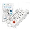 Удлинитель 3х5м с заземл. 16А IP20 3.5кВт ПВС 3х1 с выкл. бел. DOMTOK 2382