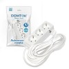 Удлинитель 3х10м с заземл. 16А IP20 3.5кВт ПВС 3х1 бел. DOMTOK 2390