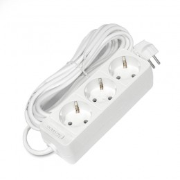 Удлинитель 3х7м с заземл. 16А IP20 3.5кВт ПВС 3х1 бел. DOMTOK 2393