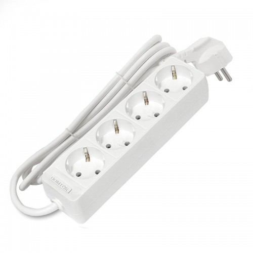 Удлинитель 4х1.5м с заземл. 16А IP20 3.5кВт ПВС 3х1 бел. DOMTOK 2394