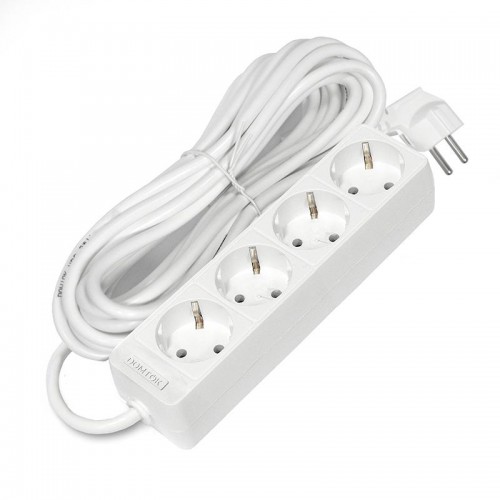 Удлинитель 4х7м с заземл. 16А IP20 3.5кВт ПВС 3х1 бел. DOMTOK 2398