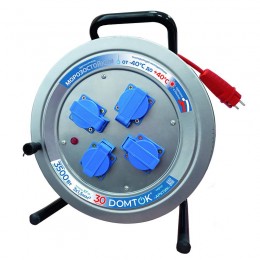 Удлинитель на метал. катушке 4х30м с заземл. 16А IP44 3.5кВт КГ 3х1.5 с защ. крышкой АРКТИК DOMTOK 2585