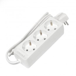 Удлинитель 3х1.5м с заземл. 10А IP20 2.2кВт ПВС 3х0.75 бел. DOMTOK 2373