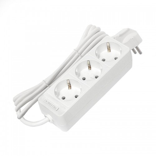 Удлинитель 3х3м с заземл. 10А IP20 2.2кВт ПВС 3х0.75 бел. DOMTOK 2375
