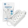Удлинитель 3х5м с заземл. 10А IP20 2.2кВт ПВС 3х0.75 бел. DOMTOK 2376