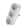 Разветвитель 3-м плоский без заземл. 10А 2200Вт 250В бел. DОМТОК 2655
