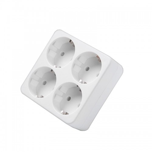 Разветвитель 4-м квадрат с заземл. 16А 3500Вт 250В бел. DОМТОК 2661
