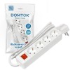 Удлинитель 4х1.5м с заземл. 16А IP20 3х1 с выкл. бел. DOMTOK 2374
