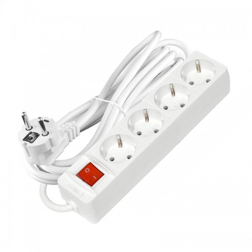 Удлинитель 4х3х10А IP20 2.2кВт ПВС 3х1 с выкл. бел. Союз 2790