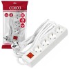 Удлинитель 4х3х10А IP20 2.2кВт ПВС 3х1 с выкл. бел. Союз 2790
