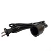 Удлинитель-шнур 1х2м без заземл. 10А IP20 ПВС 2х1 черн. DOMTOK 2338