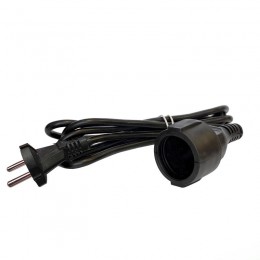 Удлинитель-шнур 1х2м без заземл. 10А IP20 ПВС 2х1 черн. DOMTOK 2338