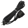 Удлинитель-шнур 1х3м без заземл. 10А IP20 ПВС 2х1 черн. DOMTOK 2339